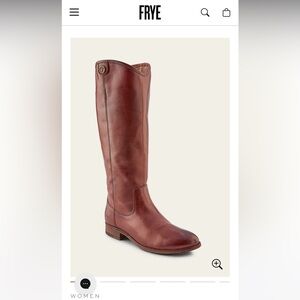 FRYE Melissa Women's Brown Leather Riding Boots